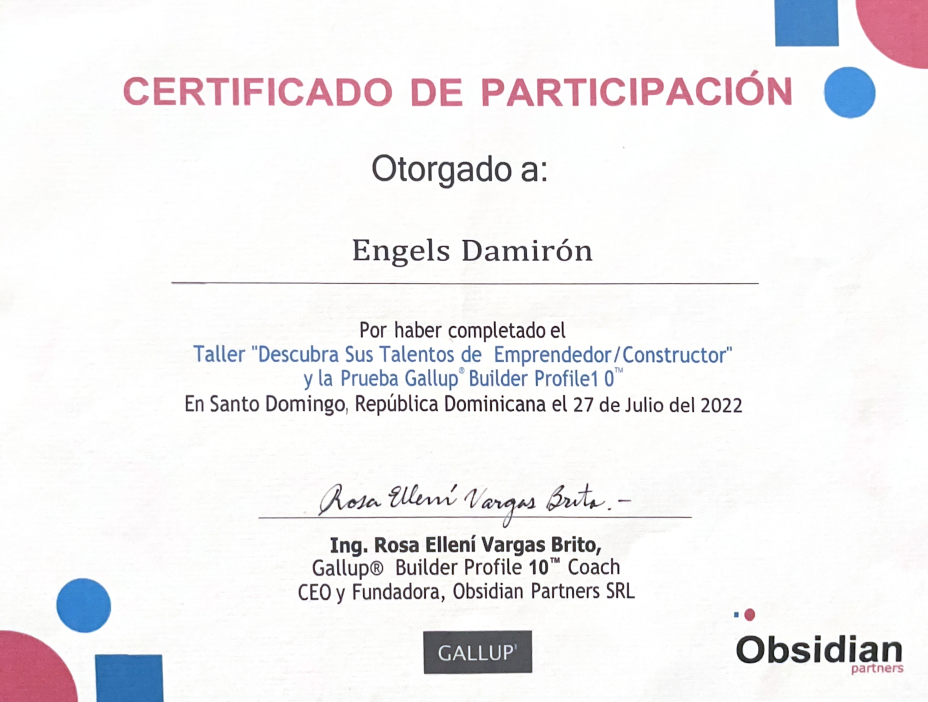 Participación en taller Descubre tu Talento de Emprendedor